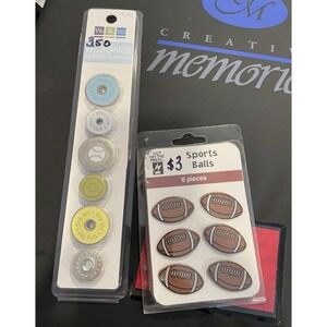 We R Memory Keepers eyelets Snaps Baby‎ Boy & Football Eyelets New